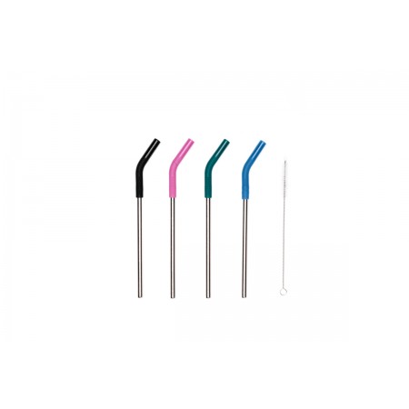 Emerson Stainless Steel Drinking Eco-Straws 4 Pieces Καλαμάκι 