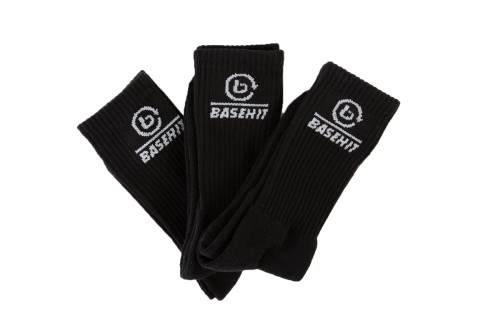 Basehit Κάλτσες Ψηλές 3 Ζευγάρια (212.BU08.04 BLACK)