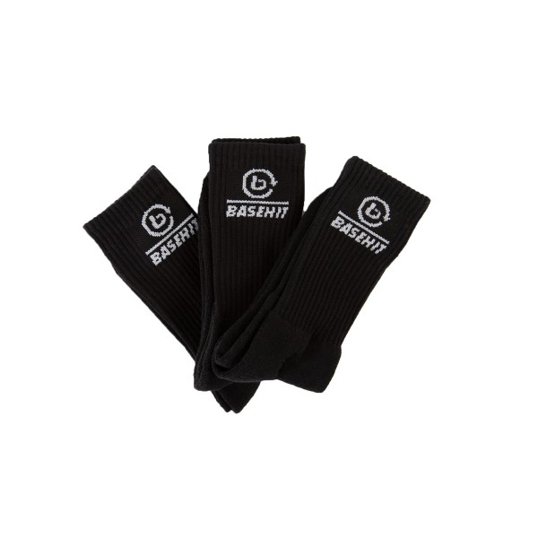 Basehit Ψηλές Κάλτσες 3 Ζευγάρια (212.BU08.04 BLACK)