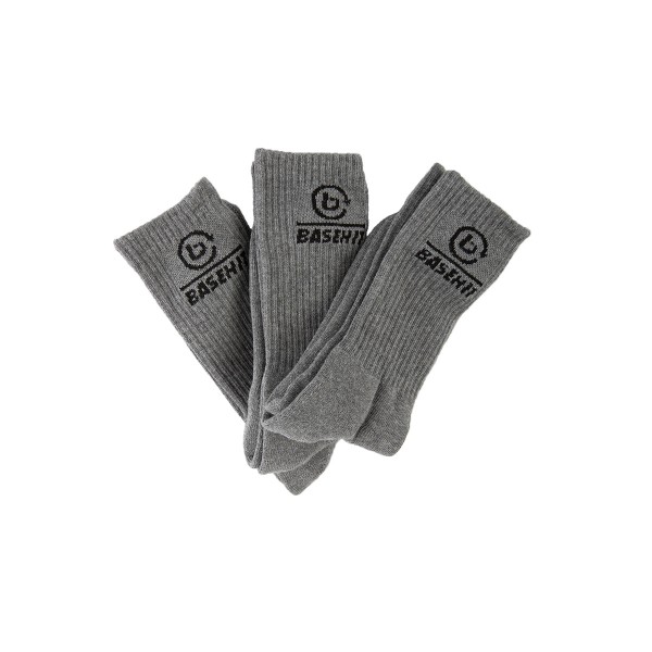 Basehit Ψηλές Κάλτσες 3 Ζευγάρια (212.BU08.04 GREY ML)