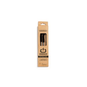 Emerson Καλαμάκια Μεταλλικά 2-Τεμάχια (212.EU99.22 BLACK)