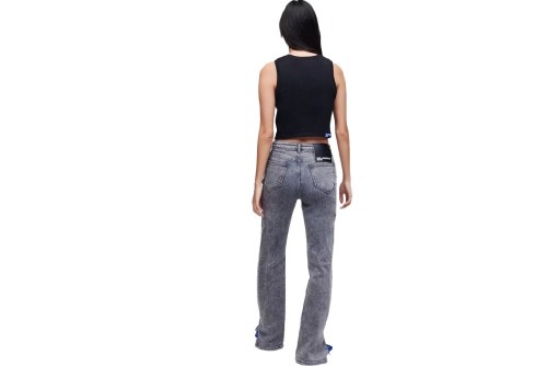 Karl Lagerfeld Hr Straight Denim W-Slit Παντελόνι Τζιν Γυναικείο (231J1114 J123)