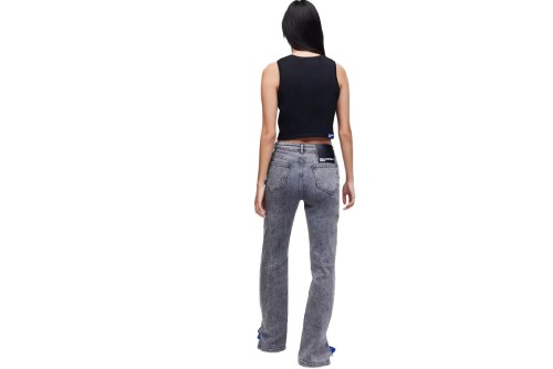 Karl Lagerfeld Hr Straight Denim W-Slit Παντελόνι Τζιν Γυναικείο (231J1114 J123)