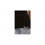 Karl Lagerfeld Γυναικεία Αμάνικη Crop Top Μπλούζα Μαύρη