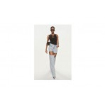 Karl Lagerfeld Γυναικεία Αμάνικη Crop Top Μπλούζα Μαύρη