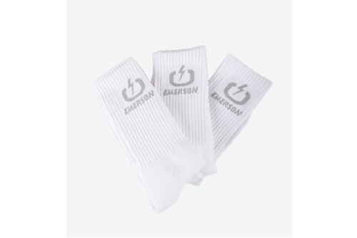 Emerson Κάλτσες Ψηλές 3 Ζευγάρια (232.EU08.03 WHITE)