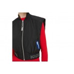 Karl Lagerfeld Cropped Γυναικείο Αμάνικο Μπουφάν Bomber Μαύρο