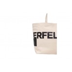 Karl Lagerfeld Canvas Γυναικεία Τσάντα Shopper Λευκή