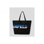 Karl Lagerfeld Canvas Γυναικεία Τσάντα Shopper Μαύρη