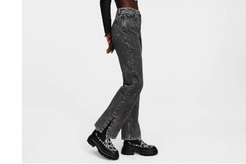 Karl Lagerfeld Hr Straight Denim W-Slit Παντελόνι Τζιν Γυναικείο (236J1106 J192)