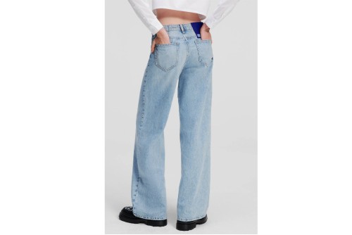 Karl Lagerfeld Mr Relaxed Denim Παντελόνι Τζιν Γυναικείο (236J1116 J124)
