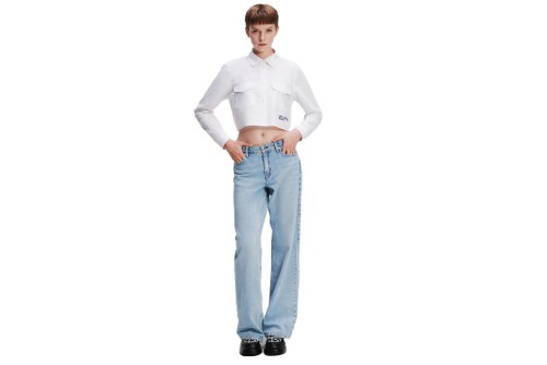 Karl Lagerfeld Mr Relaxed Denim Παντελόνι Τζιν Γυναικείο (236J1116 J124)