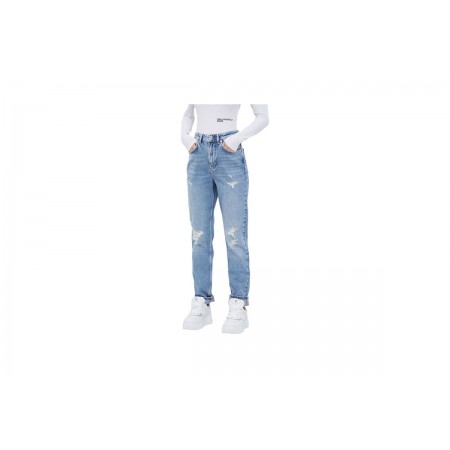 Karl Lagerfeld Hr Tapered Dstr Pkt Denim Παντελόνι Τζιν Γυναικείο 