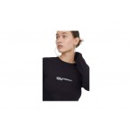 Karl Lagerfeld Γυναικεία Μακρυμάνικη Crop Top Μπλούζα Μαύρη
