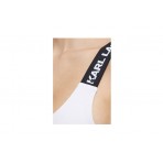 Karl Lagerfeld Logo Bra Γυναικεία Αμάνικη Μπλούζα Λευκή, Μαύρη