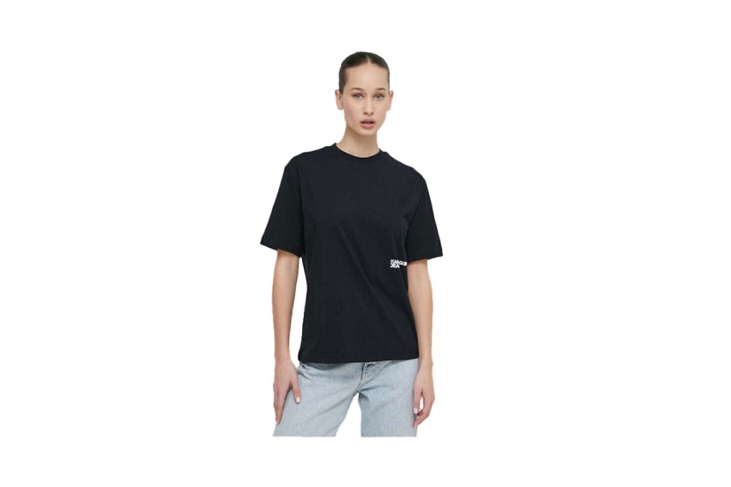 Karl Lagerfeld Γυναικείο Κοντομάνικο T-Shirt Μαύρο