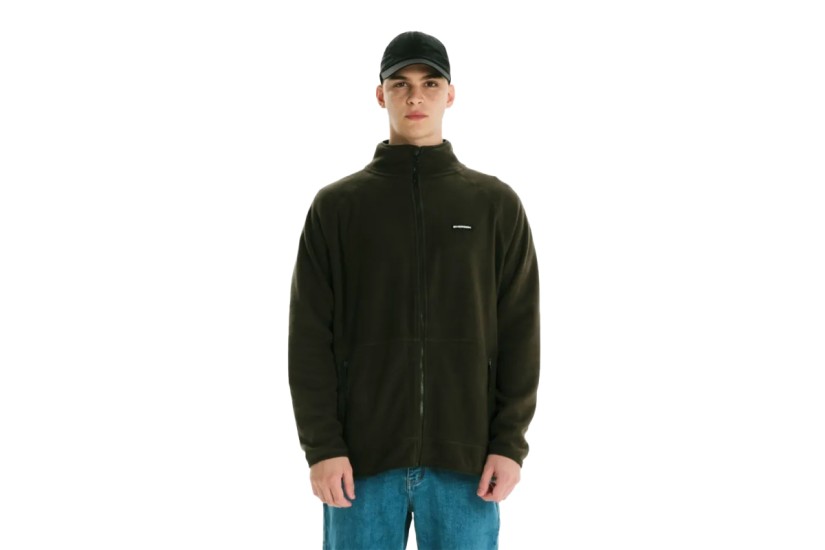 Emerson Full Zip Ανδρική Fleece Ζακέτα Λαδί