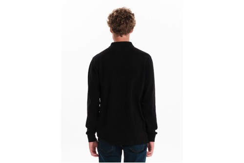 Emerson Piquet Μπλούζα Μακρυμάνικη Polo Ανδρική (242.EM35.01 BLACK)