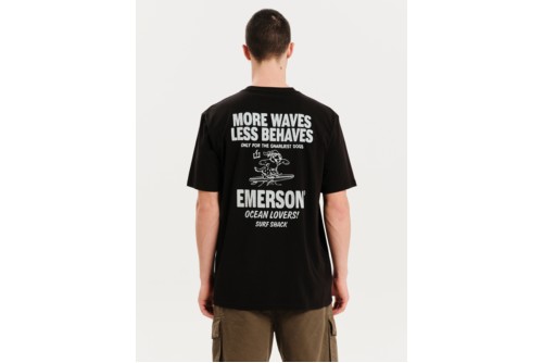 Emerson More Waves Less Behaves T-Shirt Ανδρικό (251.EM33.29 BLACK)