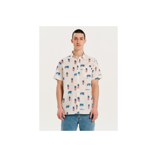 Emerson Πουκάμισο Κοντομάνικο Ανδρικό (251.EM61.04PR PR507 OFF WHITE)
