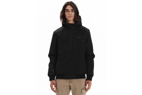 Emerson Hooded Μπουφάν Bomber Ανδρικό (252.EM10.31 BLACK)