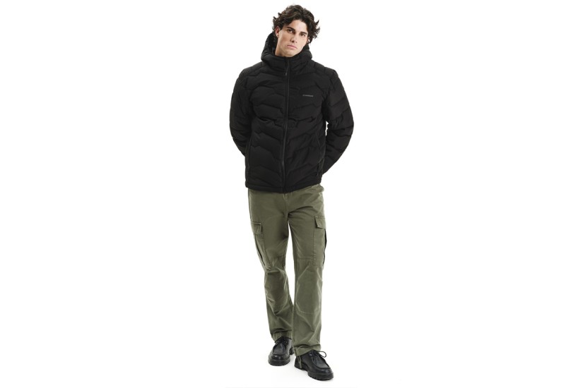 Emerson Hooded Ανδρικό Μπουφάν Puffer με Κουκούλα Μαύρο