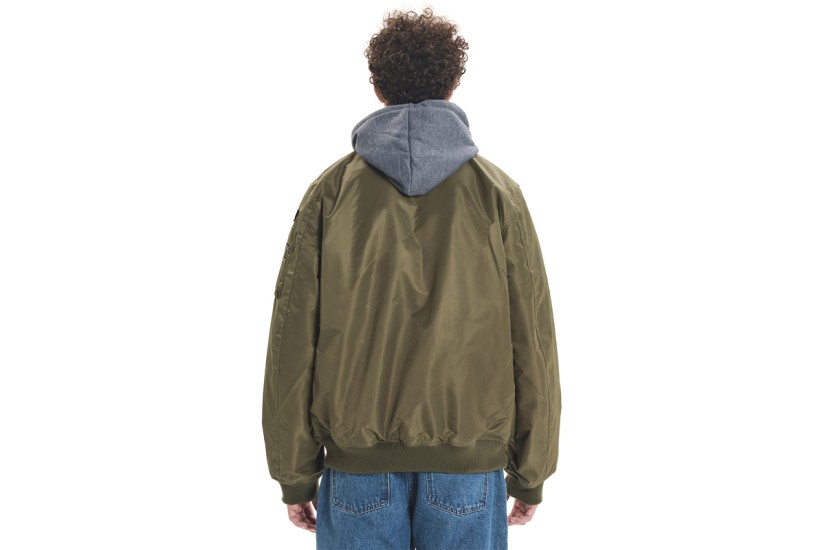 Emerson Detachable Hood Flight Ανδρικό Μπουφάν Bomber με Κουκούλα