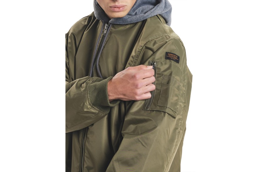 Emerson Detachable Hood Flight Ανδρικό Μπουφάν Bomber με Κουκούλα