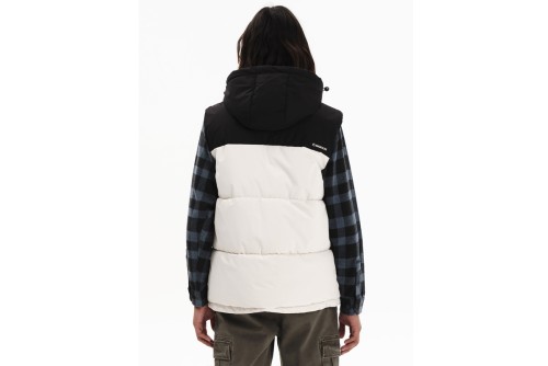 Emerson Detachable Μπουφάν Αμάνικο Puffer Ανδρικό (252.EM10.77 CREAM-BLACK)