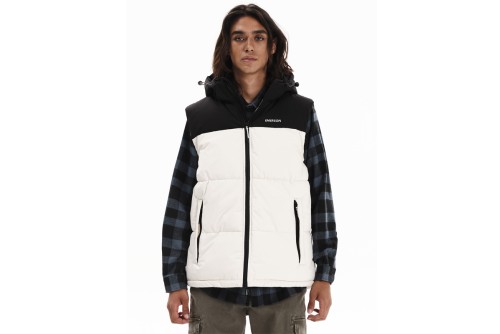 Emerson Detachable Μπουφάν Αμάνικο Puffer Ανδρικό (252.EM10.77 CREAM-BLACK)