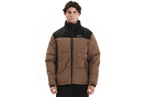 Emerson Roll-In Hood Μπουφάν Puffer Ανδρικό (252.EM10.79 L. BROWN-BLACK)