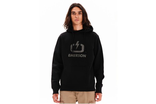 Emerson Logo Hoodie Ανδρικό (252.EM20.01 BLACK-EBONY)