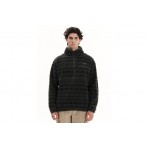 Emerson Ανδρική Μακρυμάνικη Μπλούζα Sherpa με Φερμουάρ Λαδί, Ανθρακί