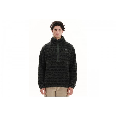 Emerson Ανδρική Μακρυμάνικη Μπλούζα Sherpa με Φερμουάρ Λαδί, Ανθρακί