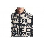 Emerson Ανδρική Μακρυμάνικη Μπλούζα Sherpa με Φερμουάρ Εκρού, Μαύρη