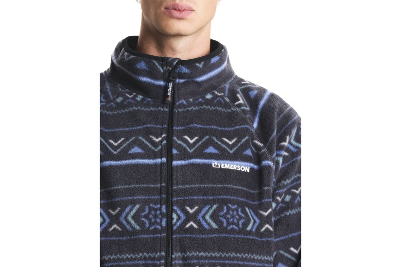 Emerson Ανδρική Ζακέτα Fleece Ανθρακί, Πράσινη, Μπλε