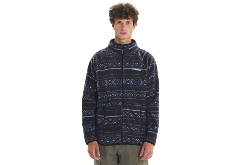 Emerson Ανδρική Ζακέτα Fleece Ανθρακί, Πράσινη, Μπλε