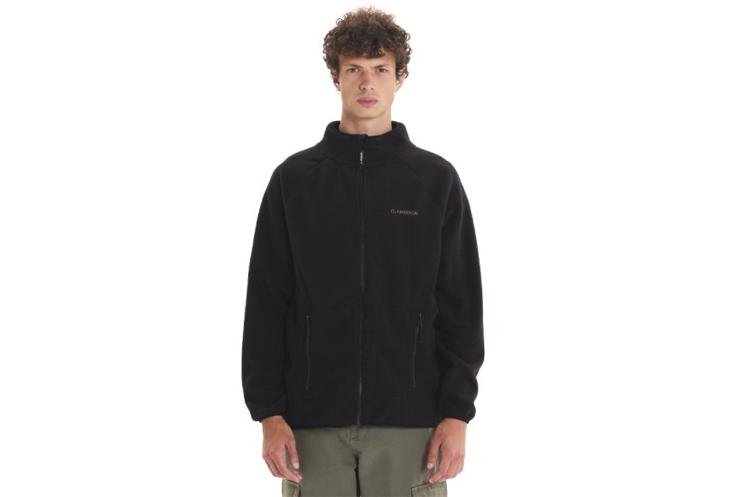 Emerson Full Zip Ανδρική Ζακέτα Fleece Μαύρη