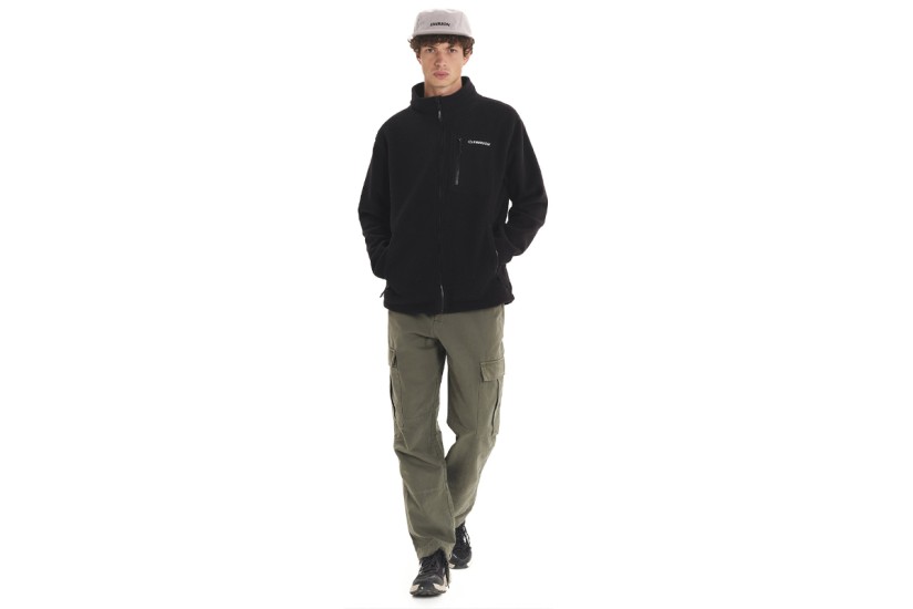 Emerson Ανδρική Ζακέτα Fleece Μαύρη