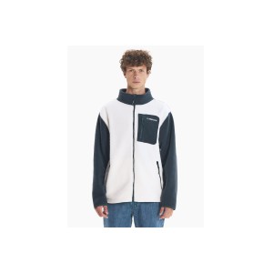 Emerson Full Zip Ζακέτα Fleece Ανδρική (252.EM290.27 OFF WHITE-TEAL)