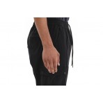 Emerson Elasticated Waist Cuffed Ανδρικό Παντελόνι Cargo Μαύρο
