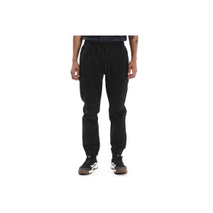 Emerson Elasticated Waist Cuffed Παντελόνι Cargo Ανδρικό (252.EM42.07 BLACK)