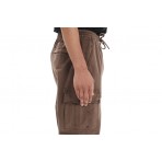 Emerson Elasticated Waist Cuffed Ανδρικό Παντελόνι Cargo Καφέ