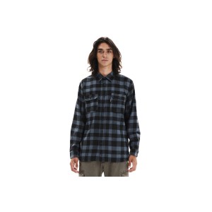 Emerson Button Down Flannel Πουκάμισο Μακρυμάνικο Ανδρικό (252.EM60.10 STONE BLUE-BLACK)