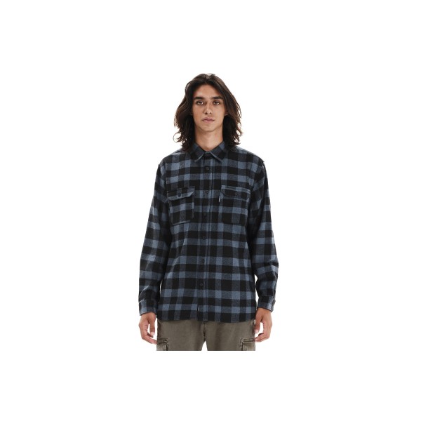 Emerson Button Down Flannel Πουκάμισο Μακρυμάνικο Ανδρικό (252.EM60.10 STONE BLUE-BLACK)
