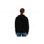 Emerson Γυναικεία Βαμβακερή Ζακέτα με Κουκούλα Μαύρη