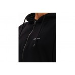 Emerson Γυναικεία Βαμβακερή Ζακέτα με Κουκούλα Μαύρη