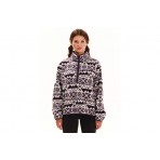 Emerson Γυναικεία Μακρυμάνικη Μπλούζα Fleece με Φερμουάρ Μωβ, Εκρού