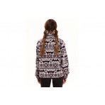 Emerson Γυναικεία Μακρυμάνικη Μπλούζα Fleece με Φερμουάρ Μωβ, Εκρού