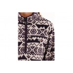 Emerson Γυναικεία Μακρυμάνικη Μπλούζα Fleece με Φερμουάρ Μωβ, Εκρού